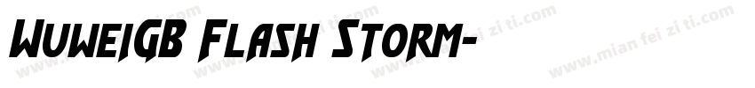 WuweiGB Flash Storm字体转换